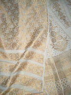 Dyeable Banarasi Handloom Pure Georgette Unstitched Lehenga Set - Luxurion World