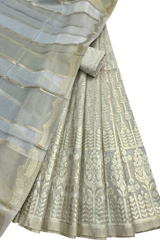 Dazzling Banarasi Chanderi Silk Lehenga Set: A Perfect Blend of Elegance and Versatility