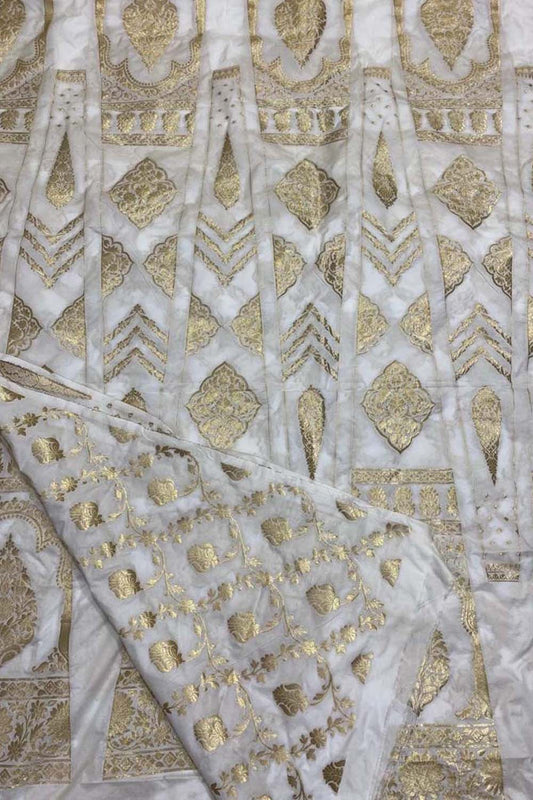 Dazzling Dyeable Banarasi Silk Lehenga: Unstitched Elegance - Luxurion World