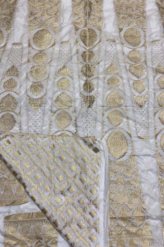 Dazzling Dyeable Banarasi Silk Lehenga: Unstitched Elegance - Luxurion World