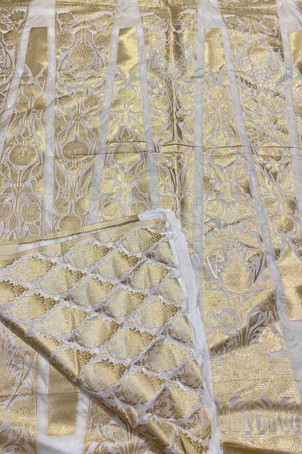 Dazzling Dyeable Banarasi Silk Lehenga: Unstitched Elegance - Luxurion World