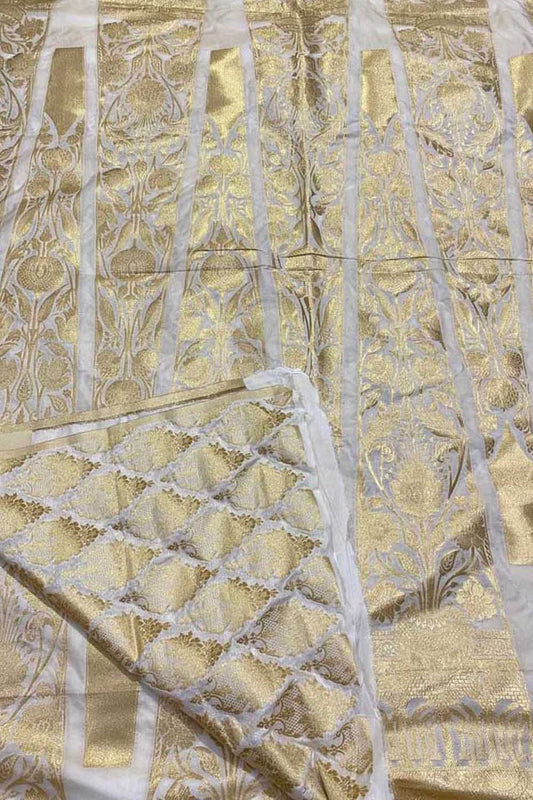 Dazzling Dyeable Banarasi Silk Lehenga: Unstitched Elegance - Luxurion World