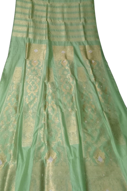 Green Handloom Banarasi Katan Silk Lehenga Set - A Stunning Choice