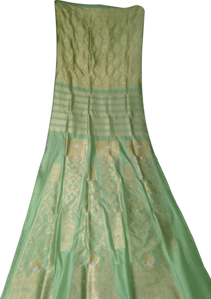 Green Handloom Banarasi Katan Silk Lehenga Set - A Stunning Choice