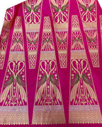 Pink Banarasi Pure Katan Silk Unstitched Lehenga Set - Luxurion World