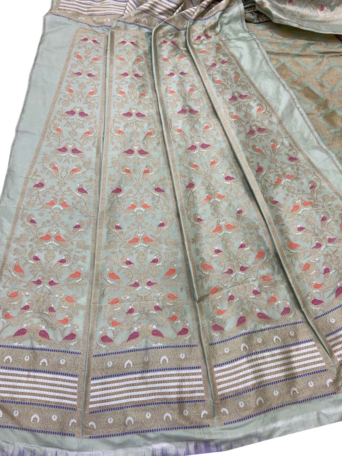 Pastel Pure Katan Silk Lehenga Set - Luxurion World