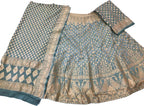 Grey Banarasi Bandhani Pure Georgette Semi Stitched Lehenga - Luxurion World