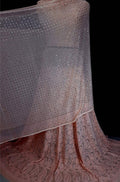 Pink Hand Embroidered Chikankari Pure Georgette Semi Stitched Lehenga With Mukaish Work - Luxurion World