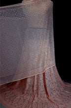 Pink Hand Embroidered Chikankari Pure Georgette Semi Stitched Lehenga With Mukaish Work - Luxurion World