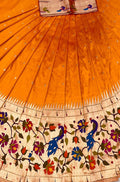 Yellow Handloom Paithani Pure Silk Lehenga Fabric - Luxurion World