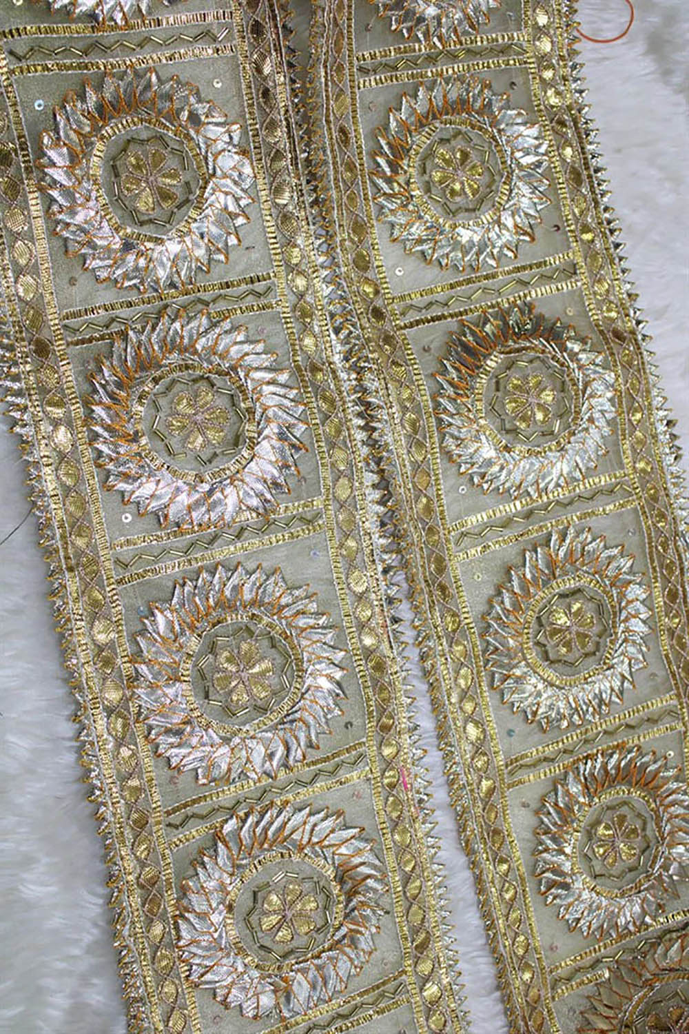 Exquisite Golden Hand Gota Work Lace: A Traditional Masterpiece of Elegance - Luxurion World