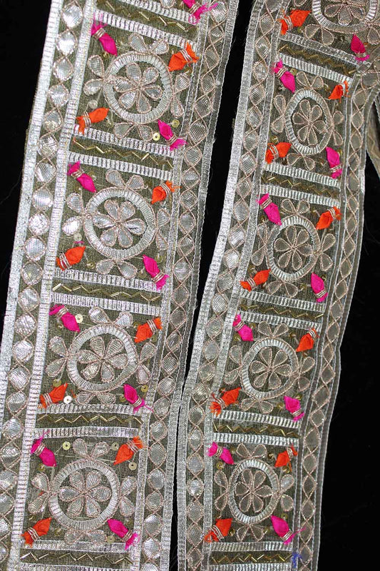 Timeless Artistry: Exquisite Golden Hand Gota Work Lace - Luxurion World