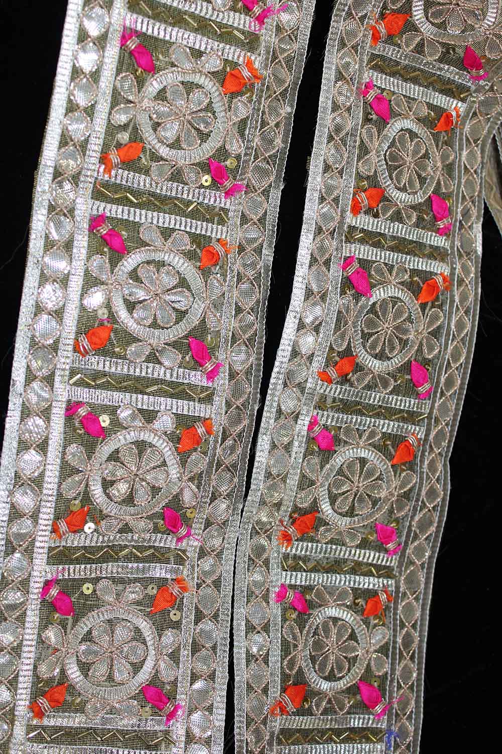 Timeless Artistry: Exquisite Golden Hand Gota Work Lace - Luxurion World