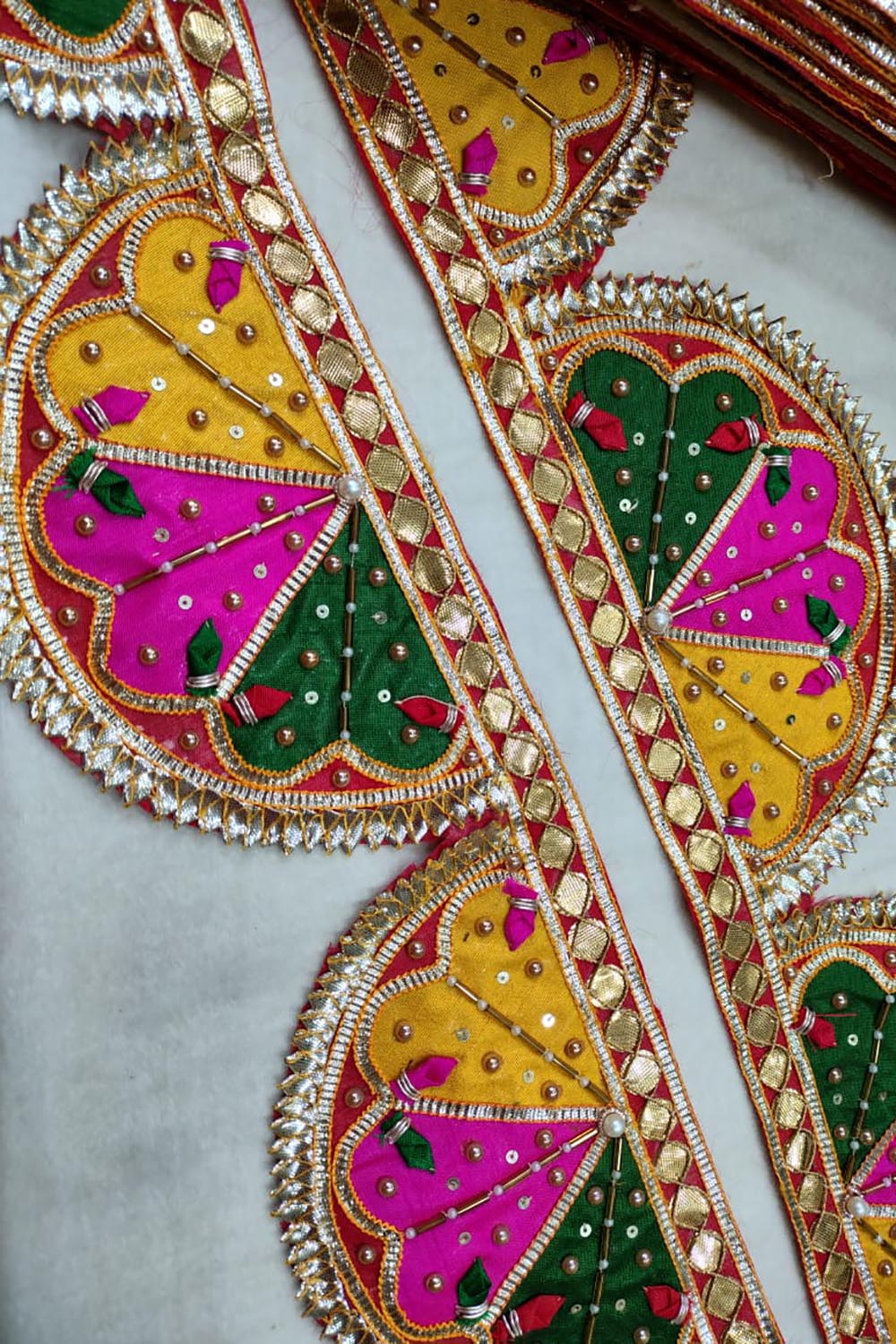 Vibrant Multicolor Hand Gota Work Lace - 9 Meter Roll - Luxurion World