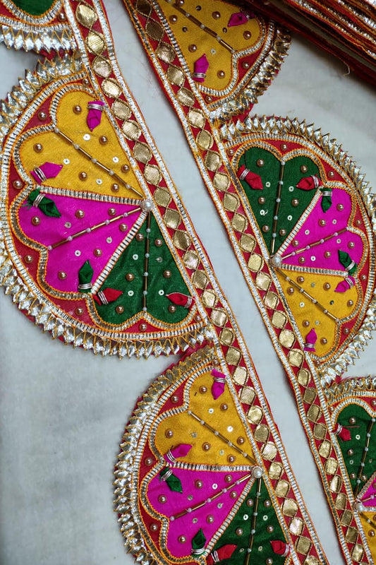 Vibrant Multicolor Hand Gota Work Lace - 9 Meter Roll - Luxurion World