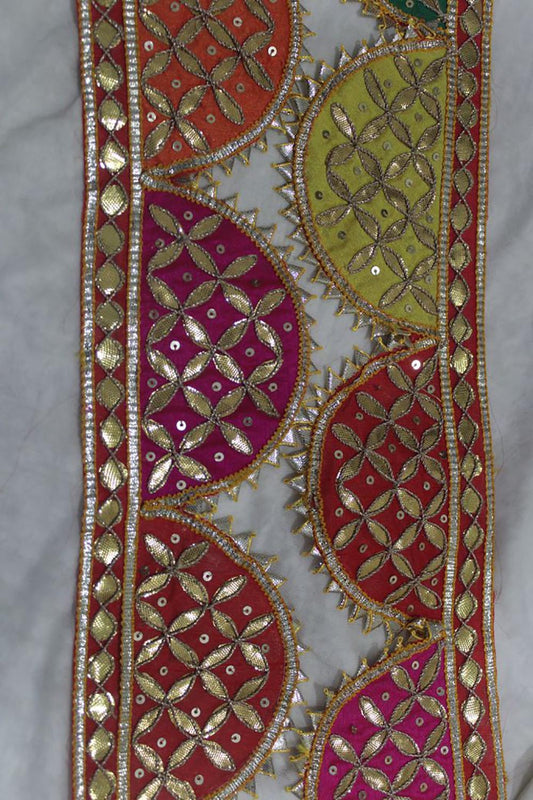 Vibrant Multicolor Hand Gota Work Lace: 9 Meter Roll for Traditional Crafts - Luxurion World