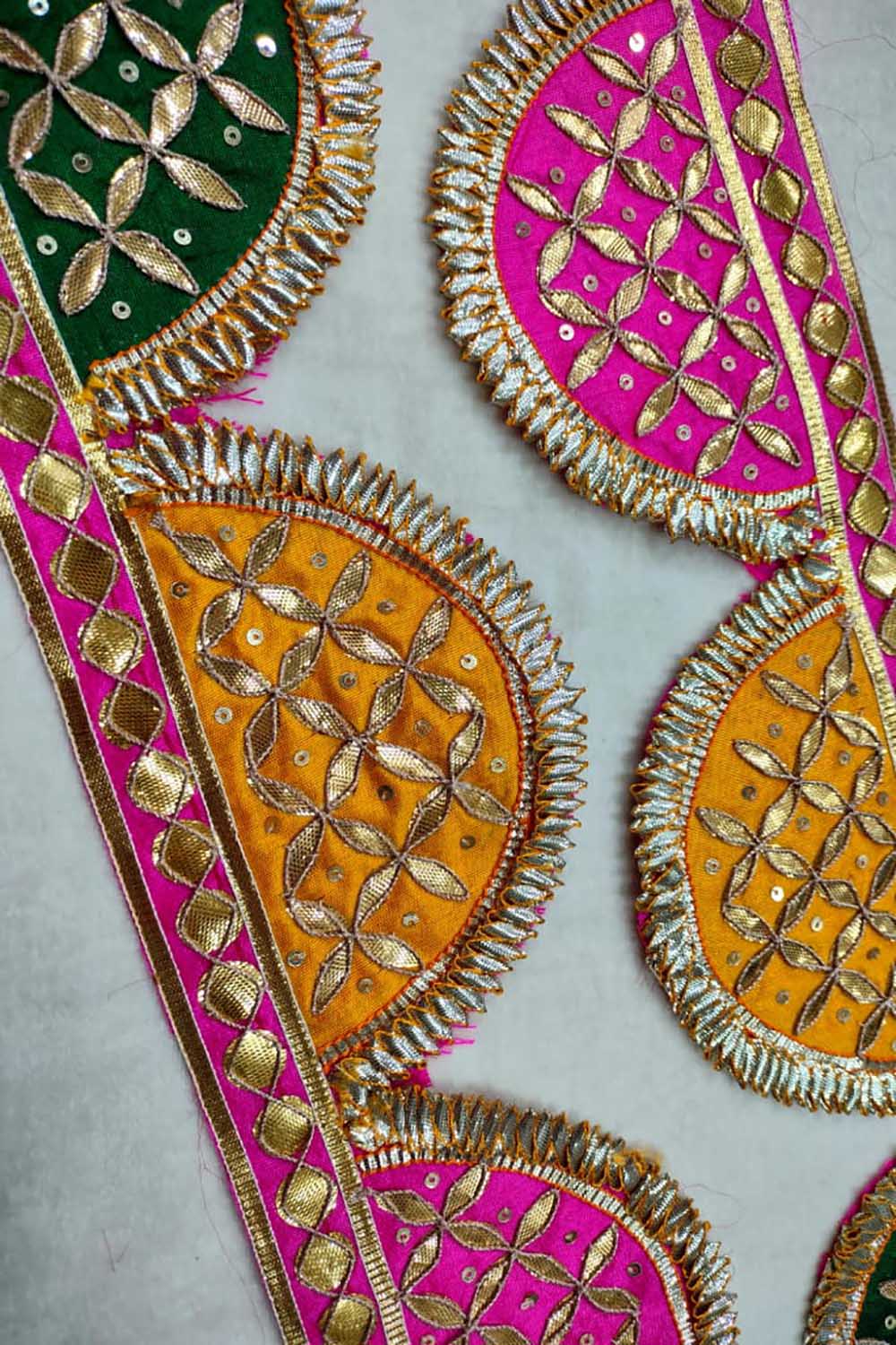 Vibrant Multicolor Gota Work Lace: 9 Meter Roll for Traditional Handcrafts - Luxurion World