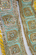 Blue Gota Work Lace: Traditional Handcrafted Beauty (9m Roll) - Luxurion World