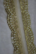 Exquisite Golden Hand Sequins Lace: A Trendy Masterpiece ( Roll OF 9 Meter ) - Luxurion World