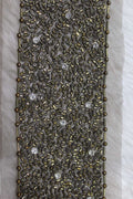 Elegant Black Lace with Cutdana Beads Embellishments ( Roll OF 9 Meter ) - Luxurion World