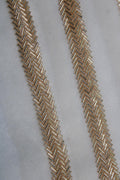 Golden Handwork Lace: 9 Meter Roll of Embellished Elegance - Luxurion World