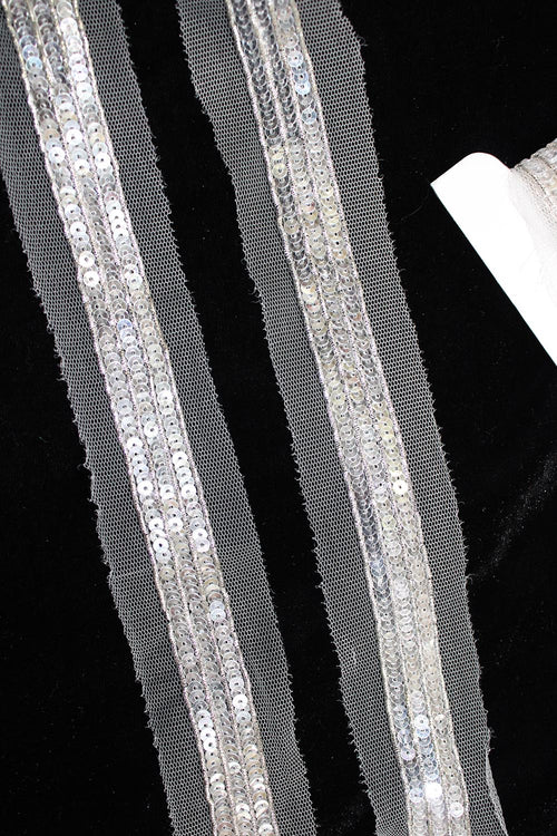 White Handwork Lace: 9 Meter Roll of Embellished Elegance - Luxurion World