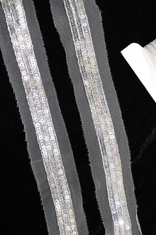 White Handwork Lace: 9 Meter Roll of Embellished Elegance - Luxurion World