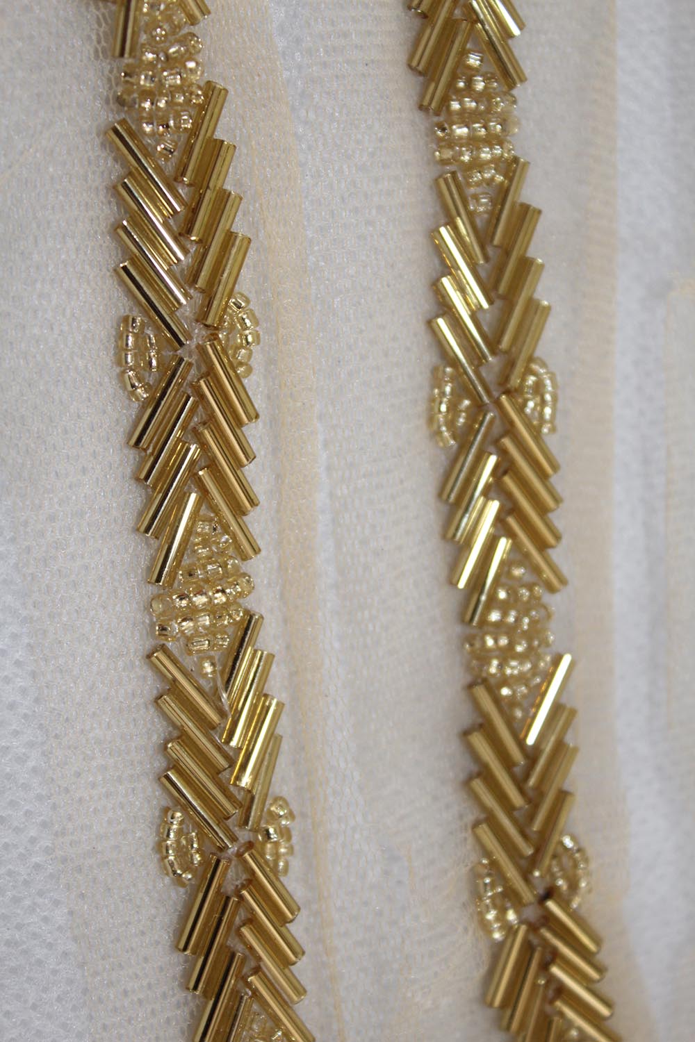 Golden Handwork Lace: 9m Roll of Embellished Elegance - Luxurion World