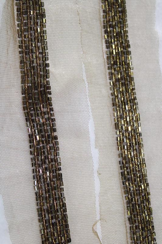 Elegant Black Lace with Handwork Embellishments (9m Roll) - Luxurion World