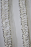 Exquisite White Pearl Handwork Lace with Stunning Embellishments ( Roll OF 9 Meter ) - Luxurion World