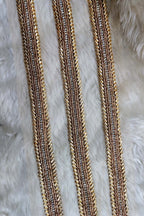 Exquisite Golden Lace: Intricate Handwork and Embellishments ( Roll OF 9 Meter ) - Luxurion World