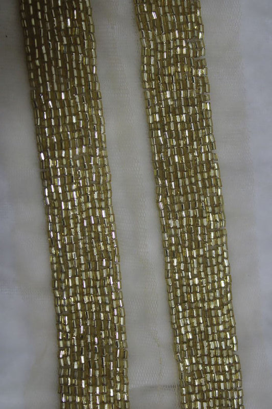 Exquisite Golden Beads Handwork Lace: A Masterpiece of Embellishment ( Roll OF 9 Meter ) - Luxurion World