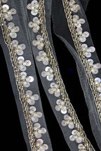 Exquisite White Lace with Intricate Beads And Sequins Handwork Embellishments ( Roll OF 9 Meter ) - Luxurion World