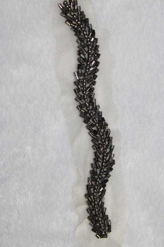 Elegant Black Lace with Intricate Handwork Embellishments - Luxurion World