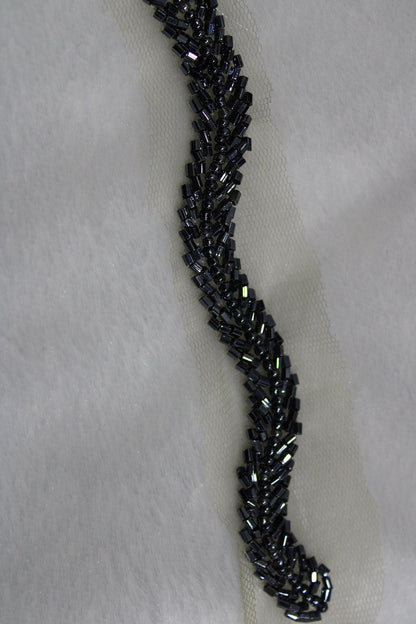 Exquisite Black Lace with Intricate Handwork Embellishments - Luxurion World