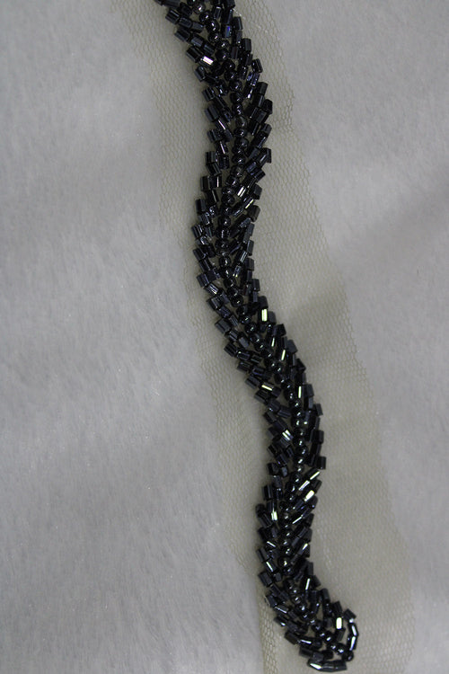 Exquisite Black Lace with Intricate Handwork Embellishments - Luxurion World