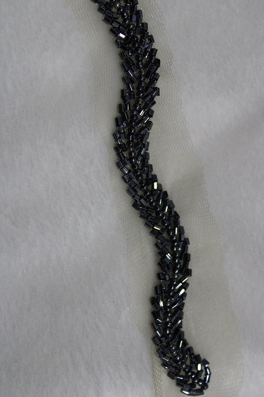 Exquisite Black Lace with Intricate Handwork Embellishments - Luxurion World