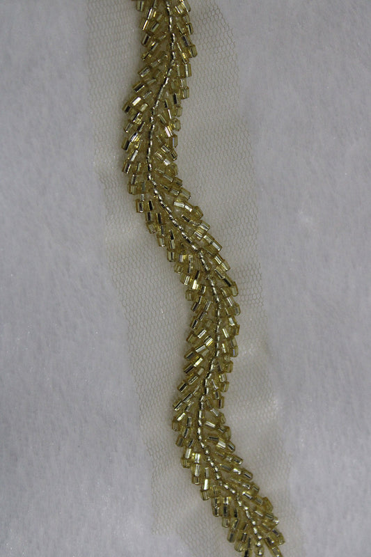 Exquisite Green Handwork Lace: Intricate Embellishments for a Stunning Look - Luxurion World