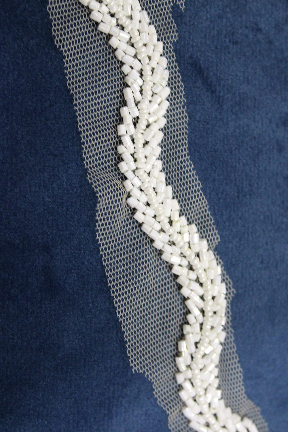 Exquisite White Lace with Intricate Handwork Embellishments - Luxurion World