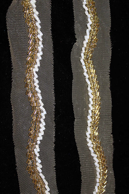Exquisite Golden Handwork Lace: Embellished Elegance for All Occasions - Luxurion World