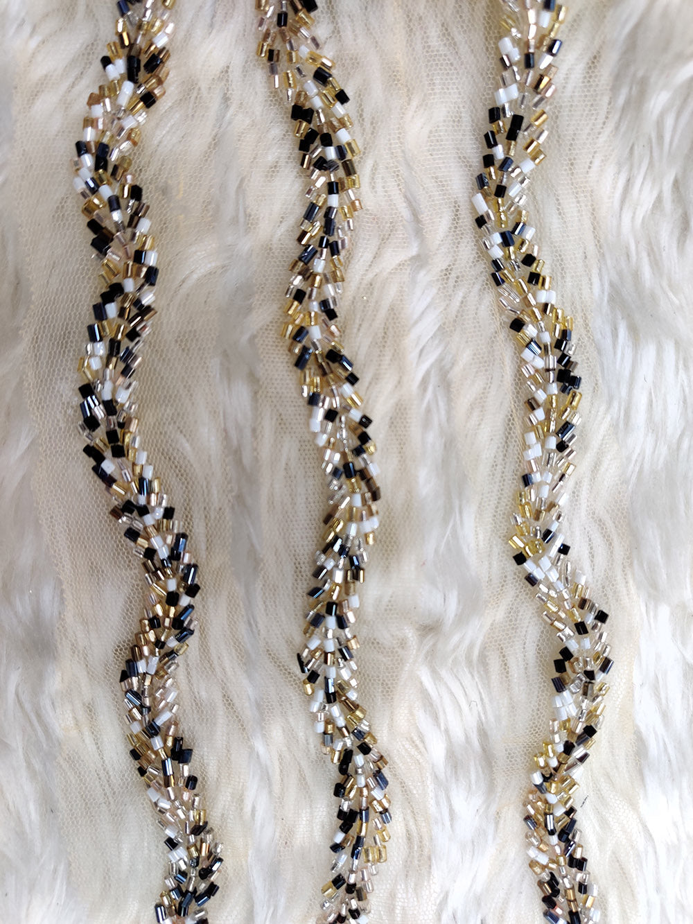 Vibrant Handcrafted Lace with Multicolor Embellishments - Luxurion World