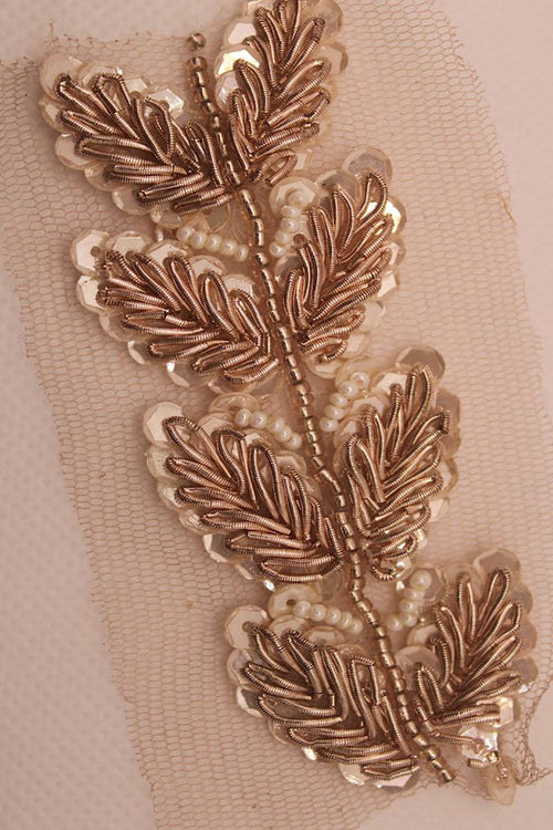 Gilded Elegance: Opulent Handcrafted Lace with Golden Embellishments - Luxurion World