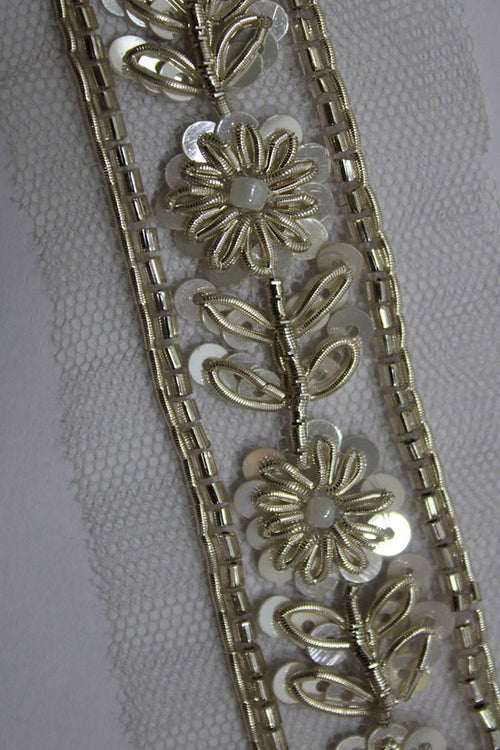 Golden Embellished Handwork Lace ( Roll OF 9 Meter ) - Luxurion World