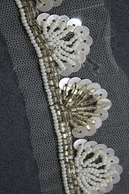 Gilded Elegance: Opulent Handwork Lace with Golden Embellishments - Luxurion World