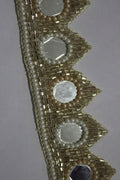 Gilded Elegance: Opulent Handwork Lace with Golden Embellishments - Luxurion World