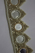 Gilded Elegance: Opulent Handwork Lace with Golden Embellishments - Luxurion World