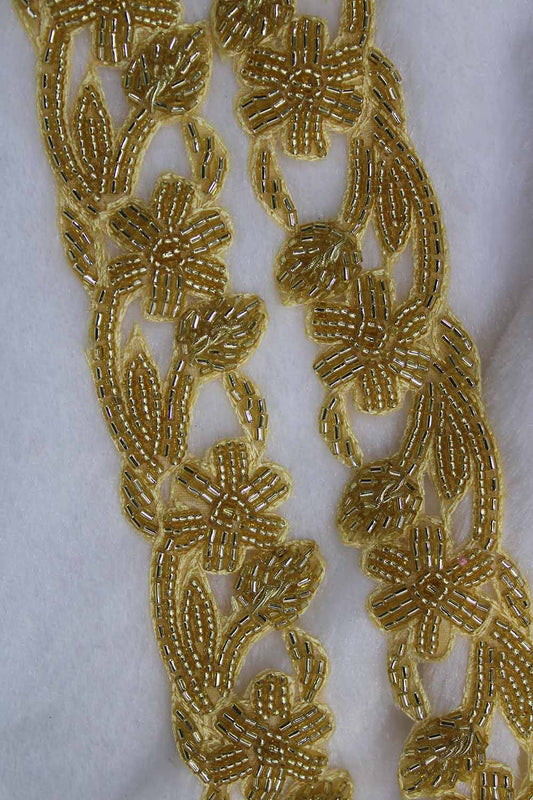 Exquisite Golden Lace: Intricate Handwork and Embellishments ( Roll OF 9 Meter ) - Luxurion World