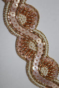 Gilded Elegance: Opulent Handwork Lace with Golden Embellishments - Luxurion World