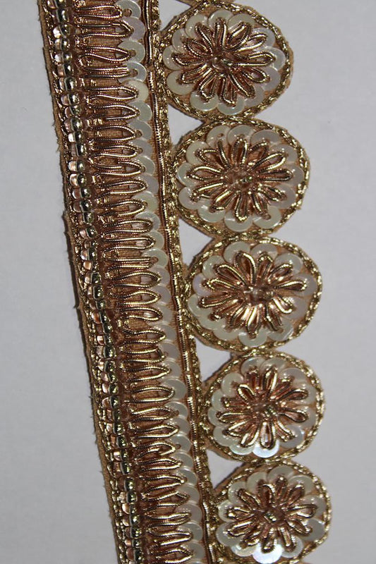 Exquisite Golden Handwork Lace: A Masterpiece of Embellishment