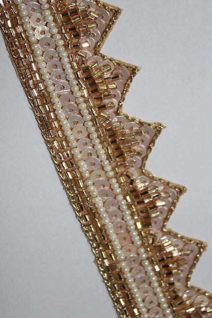 Gilded Elegance: Opulent Handcrafted Lace with Golden Embellishments - Luxurion World